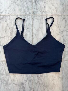 Athleta Navy V-Neck Crop Tank